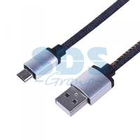 Кабель USB microUSB шнур в джинс. оплетке Rexant 18-4242 купить в Москве по низкой цене