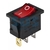 Выключатель клавишный 24V 15А (3с) ON-OFF красный с подсветкой Mini | 36-2165 REXANT