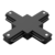 Коннектор для соединения трековых шинопроводов Gauss X-образный цвет чёрный