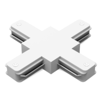 Коннектор для соединения трековых шинопроводов Gauss X-образный цвет белый