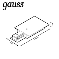 Ввод питания для встраиваемого шинопровода Gauss цвет белый
