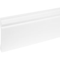 Плинтус напольный полистирол под покраску белый 12 см 2м NMC