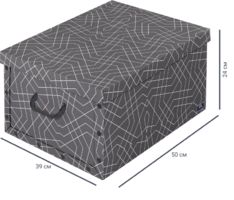 Коробка 39x24x50 см картон цвет серый DOMO PAK