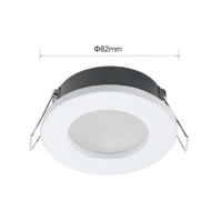 Корпус встраиваемого точечного светильника Lecco, без патрона, под GU10/GU5.3 82мм IP65 материал алюминий цвет белый INSPIRE