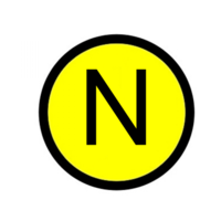 Наклейка "N" (1шт) (d20мм) PROxima | an-2-07 EKF