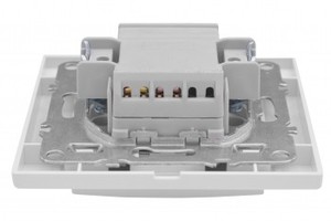 Выключатель Минск 1-клавишный СП с индикатором 10А белый Basic - ERV10-121-10 EKF