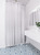 Штора для ванной Raindrops Жаккард 180x200 см полиэстер цвет белый