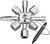 Ключ крестовой 8-лучевой для стандартных шкафов и систем запирания L-92мм Knipex KN-001101