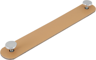 Ручка мебельная София JET209 17.2x16 см кожа цвет бежевый