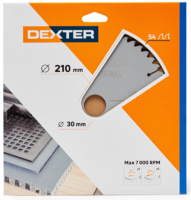 Диск пильный универсальный Dexter FD-E052103054T 54Т 210x30x1.5 мм, кольца: 20 и 25.4