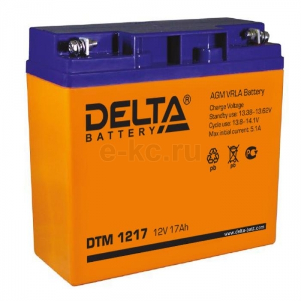 Аккумулятор 12В 17А.ч Delta DTM 1217   по низкой цене