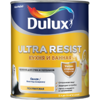 Краска для стен кухни и ванны Dulux Ultra Resist белая база BW 1 л аналоги, замены