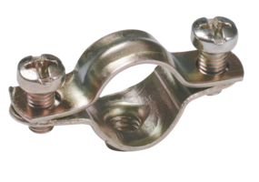 Скоба металлическая двухкомпонентная 31-32мм (100шт) - CMA12-31-100 IEK (ИЭК) d31-32мм Хомут стальной для жестких труб ИЭК цена, купить