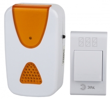 Звонок ЭРА A02 беспроводной аналоговый 32 мелодии IP20 бело-оранжевый (Энергия света) Б0019874 купить в Москве по низкой цене