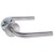 Дверная ручка Inspire Inox без запирания нержавеющая сталь диаметр 53 мм цвет серый