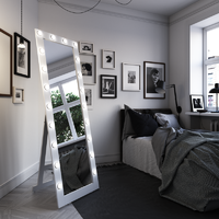 Гримерное зеркало напольное с подсветкой Континент 20 ламп цвет белый 60х175 см