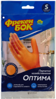 Перчатки Фрекен Бок «Оптима» латексные с хлопковым напылением размер S
