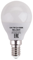 Лампа светодиодная Bellight E14 220-240 В 7 Вт шар 600 лм холодный белый цвет света аналоги, замены