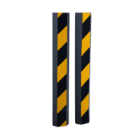 Демпфер для стен Standers мягкий, 50x7 см, цвет чёрный/жёлтый, 2 шт.