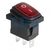 Выключатель клавишный 250V 6А (3с) ON-OFF красный с подсветкой Mini ВЛАГОЗАЩИТА | 36-2175 REXANT