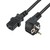 Шнур сетевой, евровилка угловая - евроразъем С13, кабель 3x1,5 мм , длина 0,5 метра, черный (PVC пакет) | 11-1136 REXANT