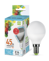 Лампа светодиодная LED-Шар-standard 5Вт шар 4000К нейтр. бел. E14 450лм 160-260В ASD 4690612002149 LLT