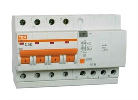 Выключатель автоматический дифференциального тока АД14 4п 32А C 100мА тип AC (8 мод) | SQ0204-0037 TDM ELECTRIC