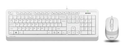 Комплект клавиатура+мышь Fstyler F1010 клавиатура бел./сер. мышь USB Multimedia WHITE A4TECH 1147556