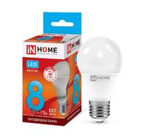 Лампа светодиодная LED-A60-VC 8Вт 230В Е27 4000К 720Лм | 4690612024028 IN HOME