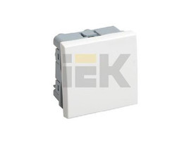 Выключатель одноклавишный на 2 модуля. ВКО-21-00-П | CKK-40D-VO2-K01 IEK (ИЭК)