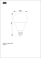 Лампа светодиодная Eco 20Вт A60 шар грушевидная 4000К нейтр. бел. E27 230В IEK LLE-A60-20-230-40-E27 (ИЭК)
