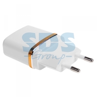 Устройство зарядное сетевое USB (СЗУ) (5В 2100мА) бел. с зол. полоской Rexant 18-2222 V mA) аналоги, замены